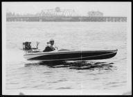 Small one/two person boat out on water. Collection :  Barbour #758 Misc. Photos.